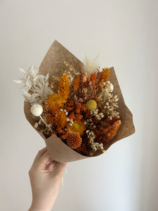 Burnt orange dried flowers bundle