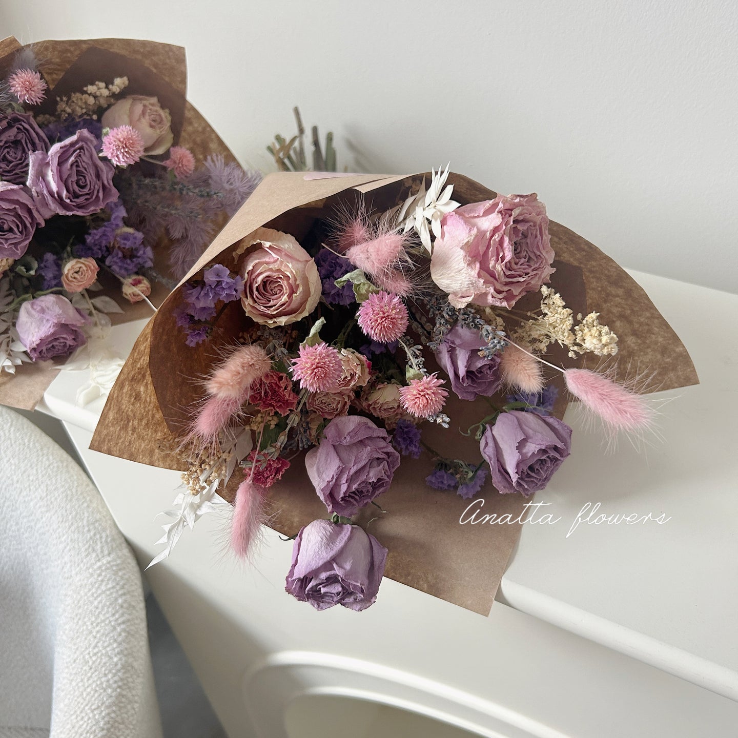 Rose dried flowers bundle