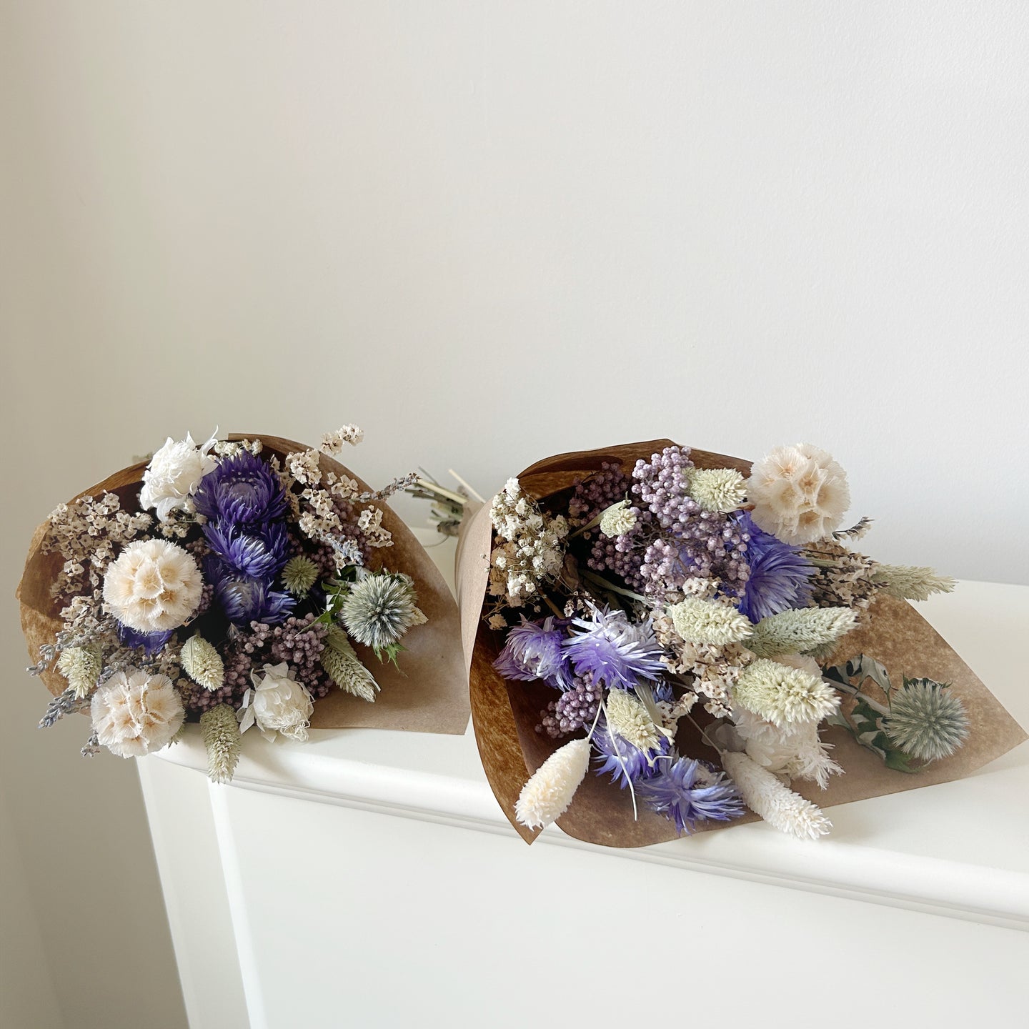 Purple dried flowers bundle